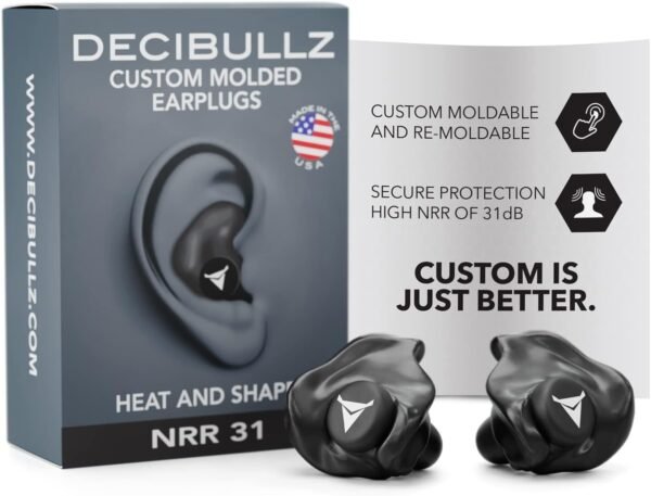 DECIBULLZ Custom Molded Ear Plugs 31 db NRR